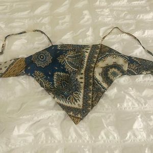 backless tie silk bandana top